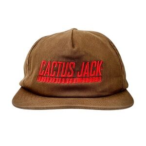 Cactus Jack Brown & Red Embroidered Adjustable The Scotts CJ Game Hat Cap